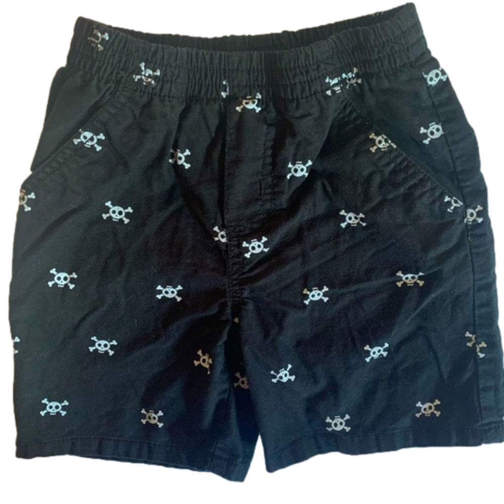 Wonderkids Black White Skeleton Shorts Size 2T